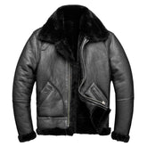 Men's Genuine Lambskin Sherpa Shearling B3 Bomber Jacket